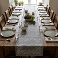 Greywood Vine Hand Block Printed Cotton Table Runner