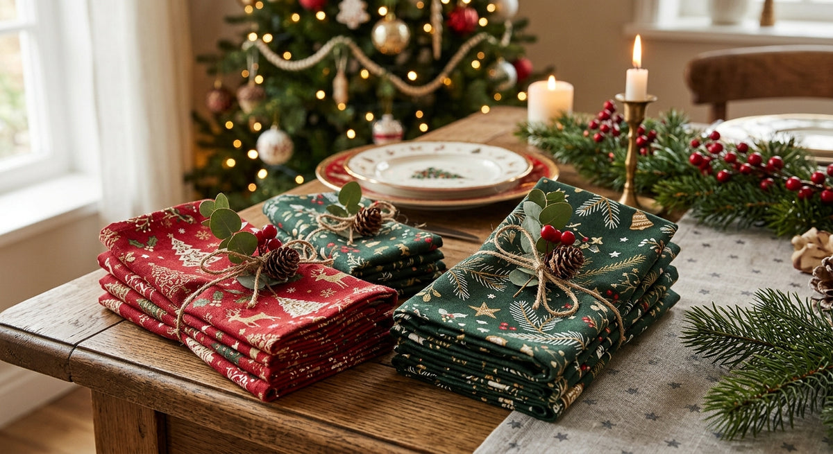 Holiday Haven | Hand Block Printed Cotton Napkins – Set of 6