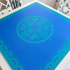 Azure Bloom Hand Block Printed Tablecloth