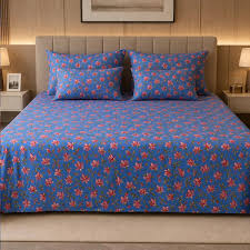Greywood Vine Hand Block Printed Bedsheet Set