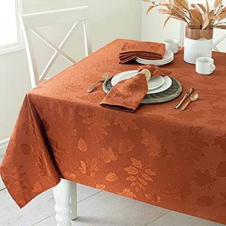 Amber Harvest Hand Block Printed Tablecloth
