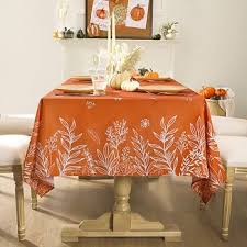 Amber Harvest Hand Block Printed Tablecloth